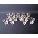 Vintage pressed glass tumblers.