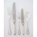 Silver plated Christofle cutlery.