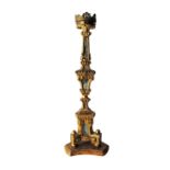 Gilt wood candlestick.