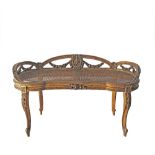 Louis XV / Louis XVI Transition style giltwood bench.