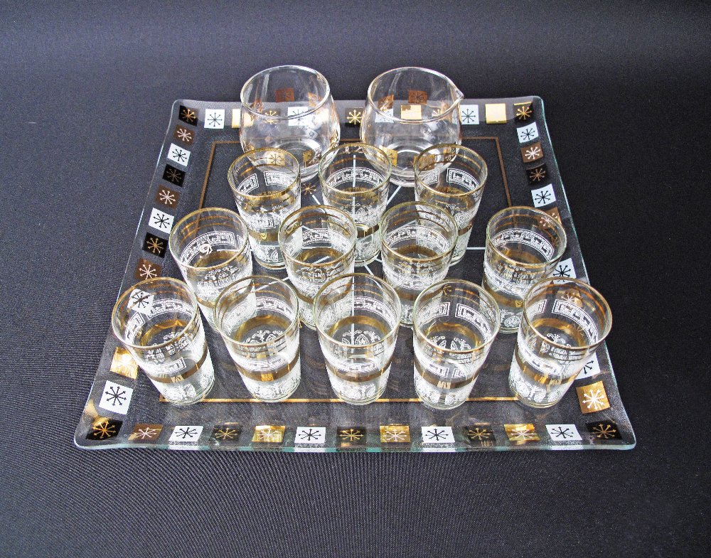 Vintage glass tea set.