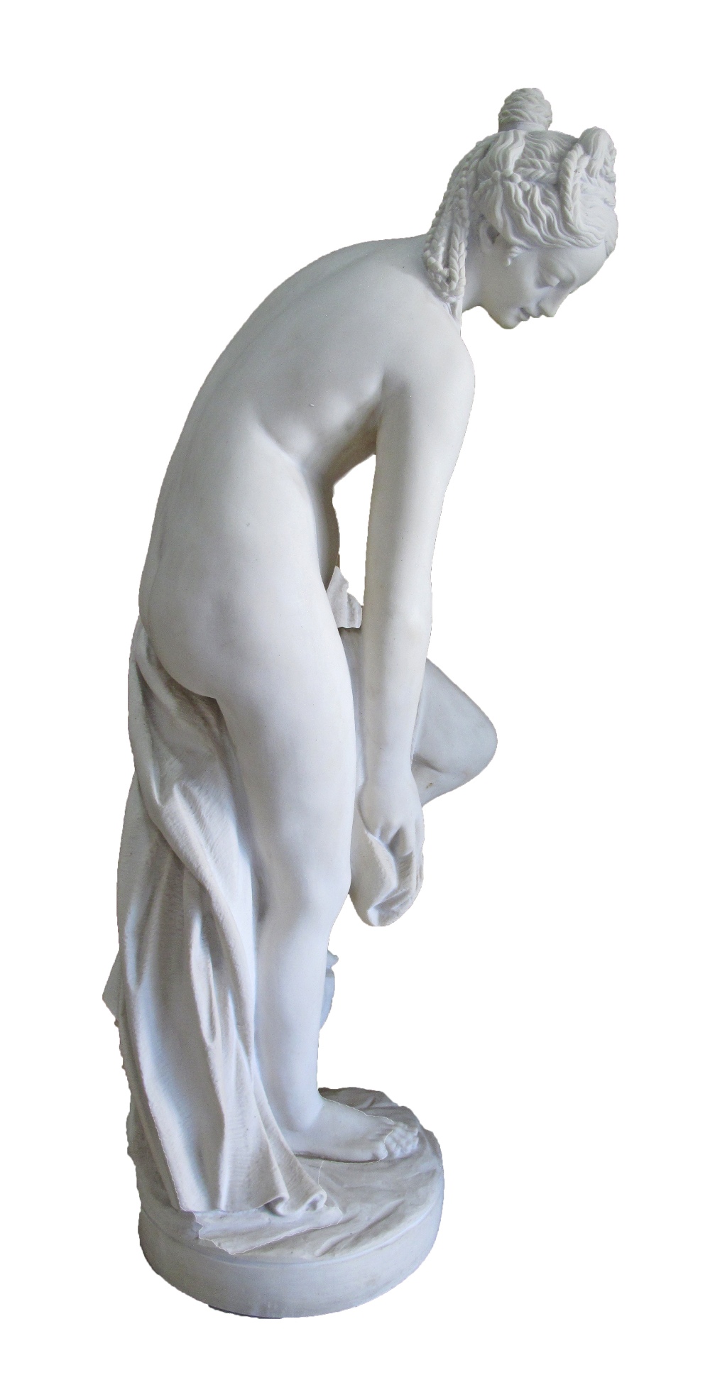 Garden Statuary: After Christophe-Gabriel Allegrain. A reconstituted marble sculpture of Bathing - Image 3 of 5