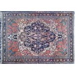 An antique Persian Tabriz Haj Jalili hand made wool carpet 105X147cm, late 19th / early 20th