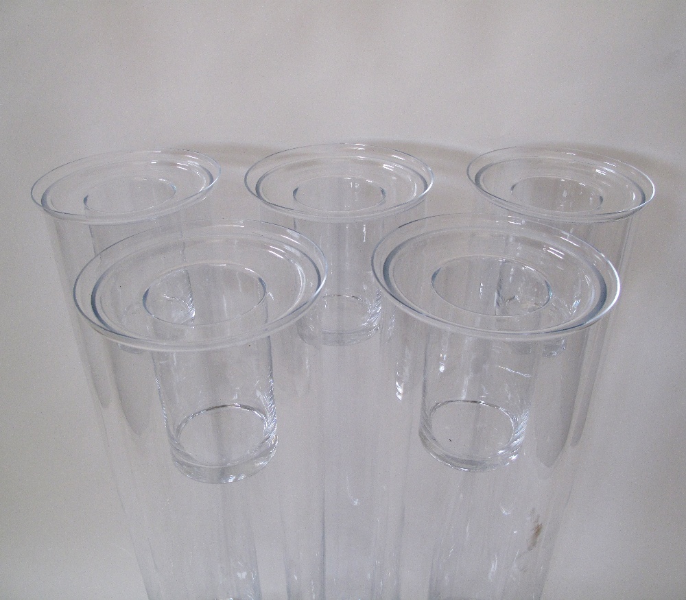 Modern Clear glass floor standing vases - Image 3 of 3