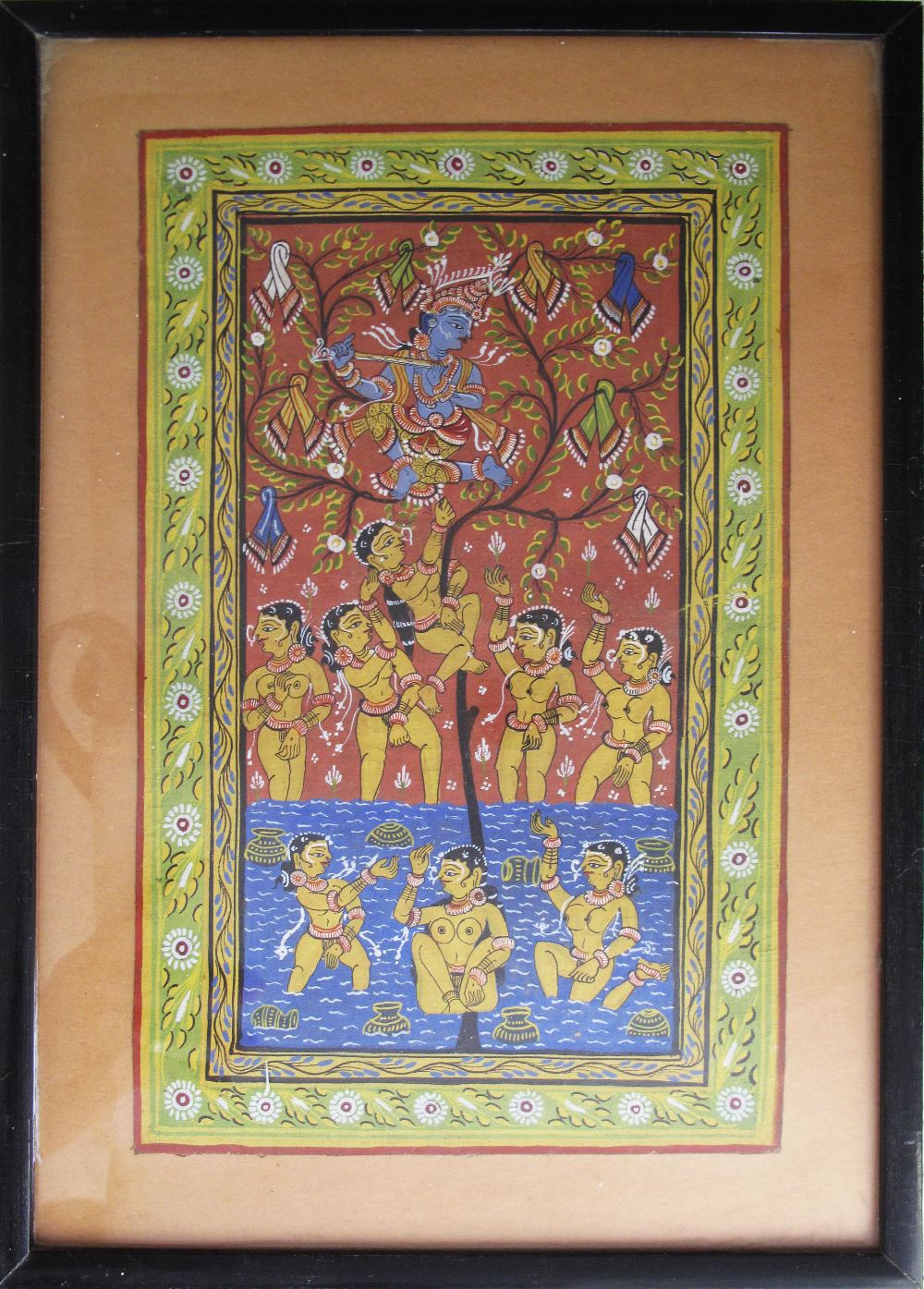 Hindu folk art, Puri Patta from Jagannath Puri - Odisha, pattachitra of Rachurajpur, painting on