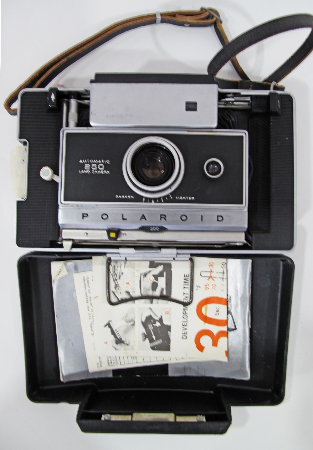 A Polaroid Automatic 250 camera.