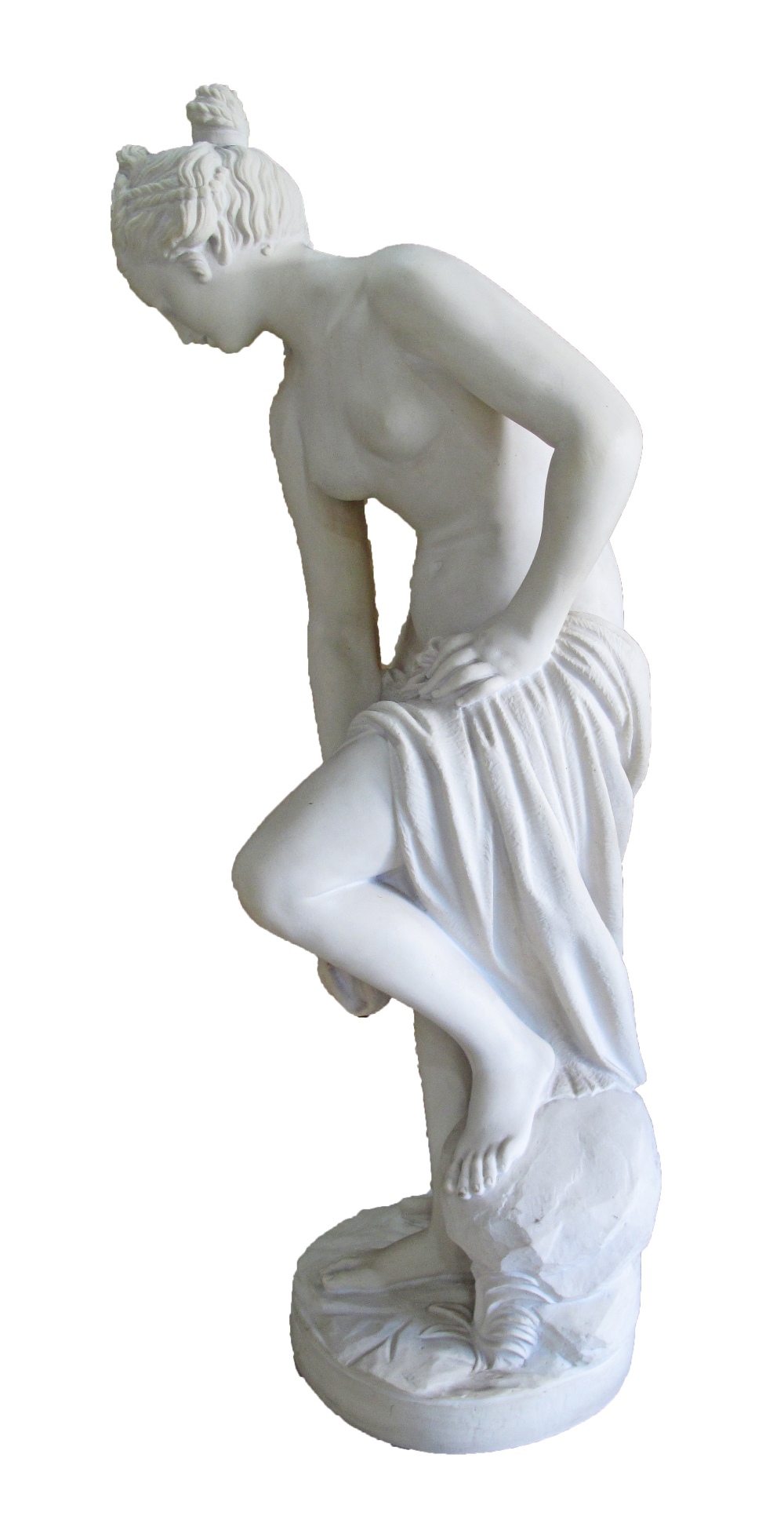 Garden Statuary: After Christophe-Gabriel Allegrain. A reconstituted marble sculpture of Bathing - Image 4 of 5