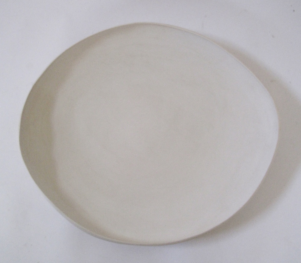 A Modern ceramic dish in off white clay by Rina Menardi W60cm. - Image 2 of 4