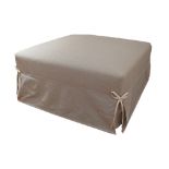 An Italian BK 116 convertibles modern ottoman 95X95cm H50cm upholstered in off-white fabric,