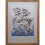 G. Ioannidou (Cyprus) lithograph signed and dated 2011, numbered 107/150. Framed 110X81cm, the print