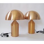 OLUCE, serie Atollo. A pair of Atollo table lamps, designed by Vico Magistretti in 1977 and edited