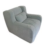 LINTELOO Paola Fauteuil. A modern sofa armchair upholstered in green fabric, W100cm, D100cm, H80cm.