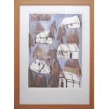 Lefteris Olympios (Cyprus) lithograph signed and dated 11, numbered 137/150. Framed 110X81cm, the