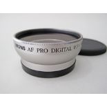 A BRONS lens AF PRO DIGITAL 0,5 x WIDE LENS, wide angle adaptor.