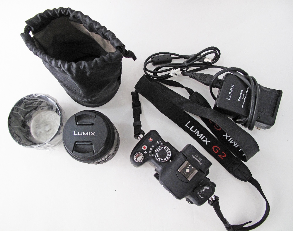 A Panasonic Lumix DMC-G2 Mirrorless Micro Four Thirds Digital Camera Body Black together with a - Image 2 of 5