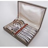 A set of Russian silver plated Melchior cutlery c1950-60s of very fine quality (30 micron) Louis