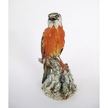 A vintage Capodimonte Porcelain figure of a hawk, H33cm.