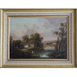 English School (19th/20th Century), Landscape, oil on canvas, the picture 43X58cm, framed 60X77cm.