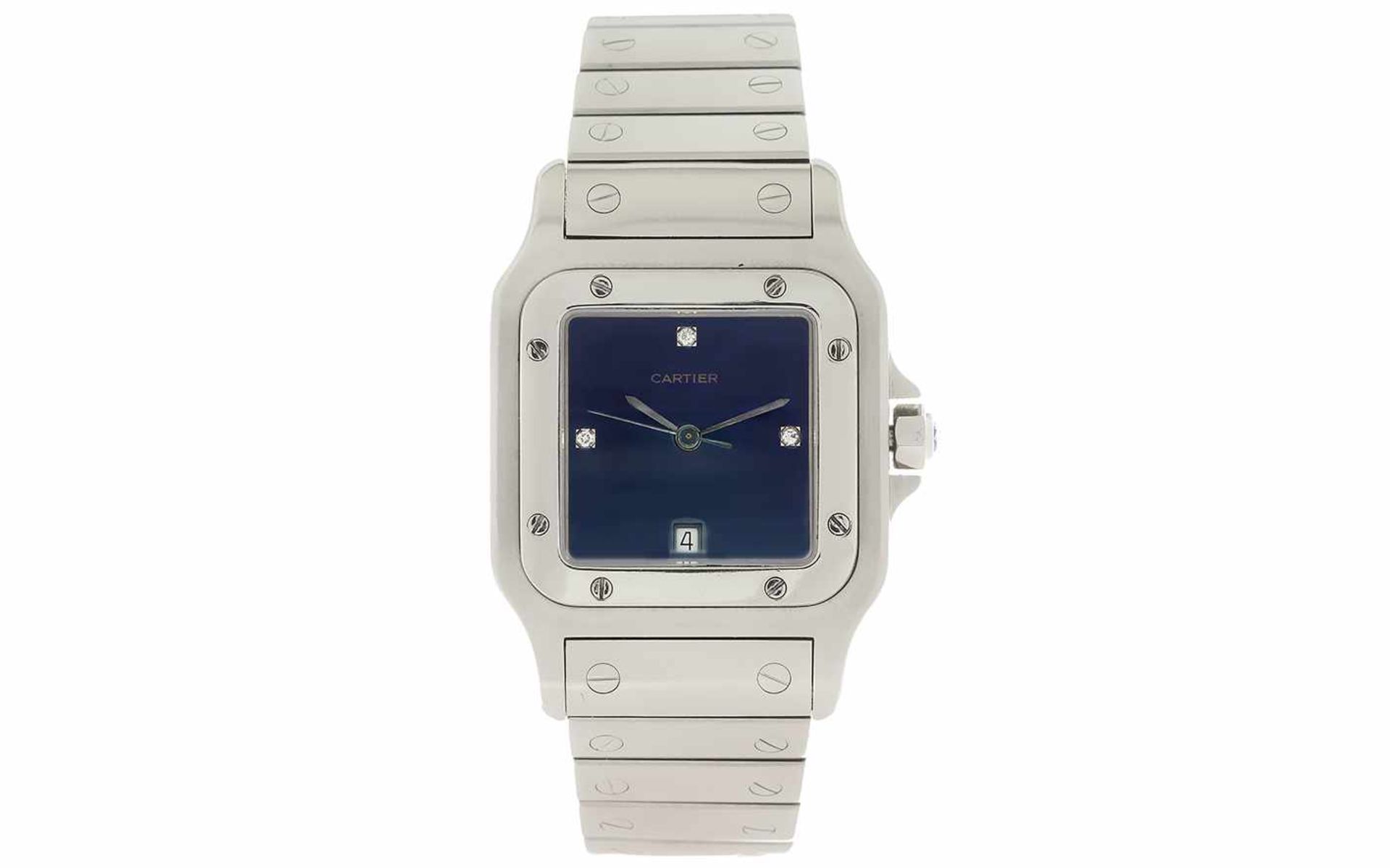 ﻿Cartier Santos Ref. 987901 Quarz Edelstahl ohne Box und Papiere