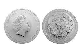 ﻿Münze 10 Dollars 999,9/- Feinsilber 10 Unze 311,60 g Elizabeth II Australia Year of the Dragon