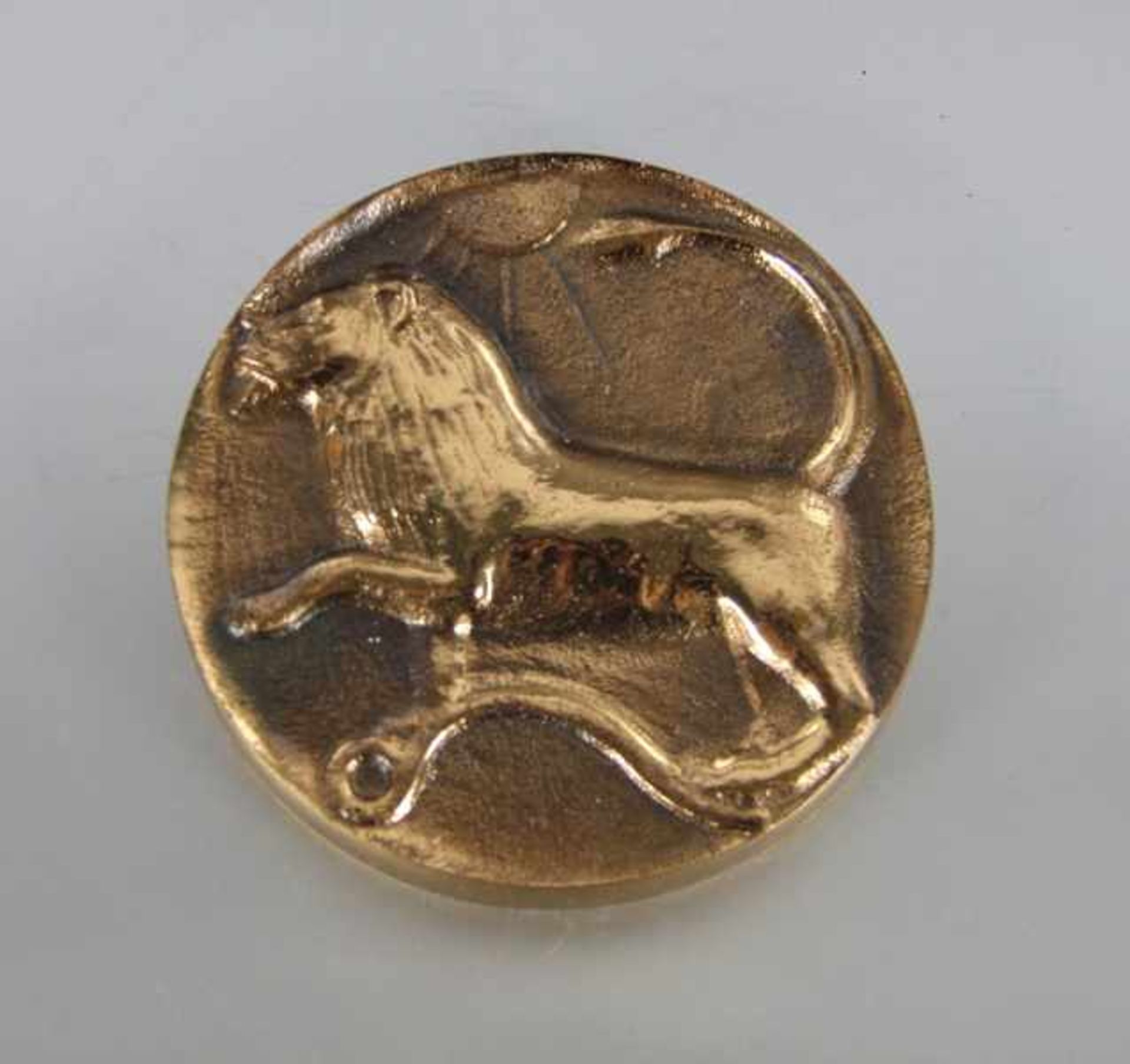 Bronzeplakette Löwe<