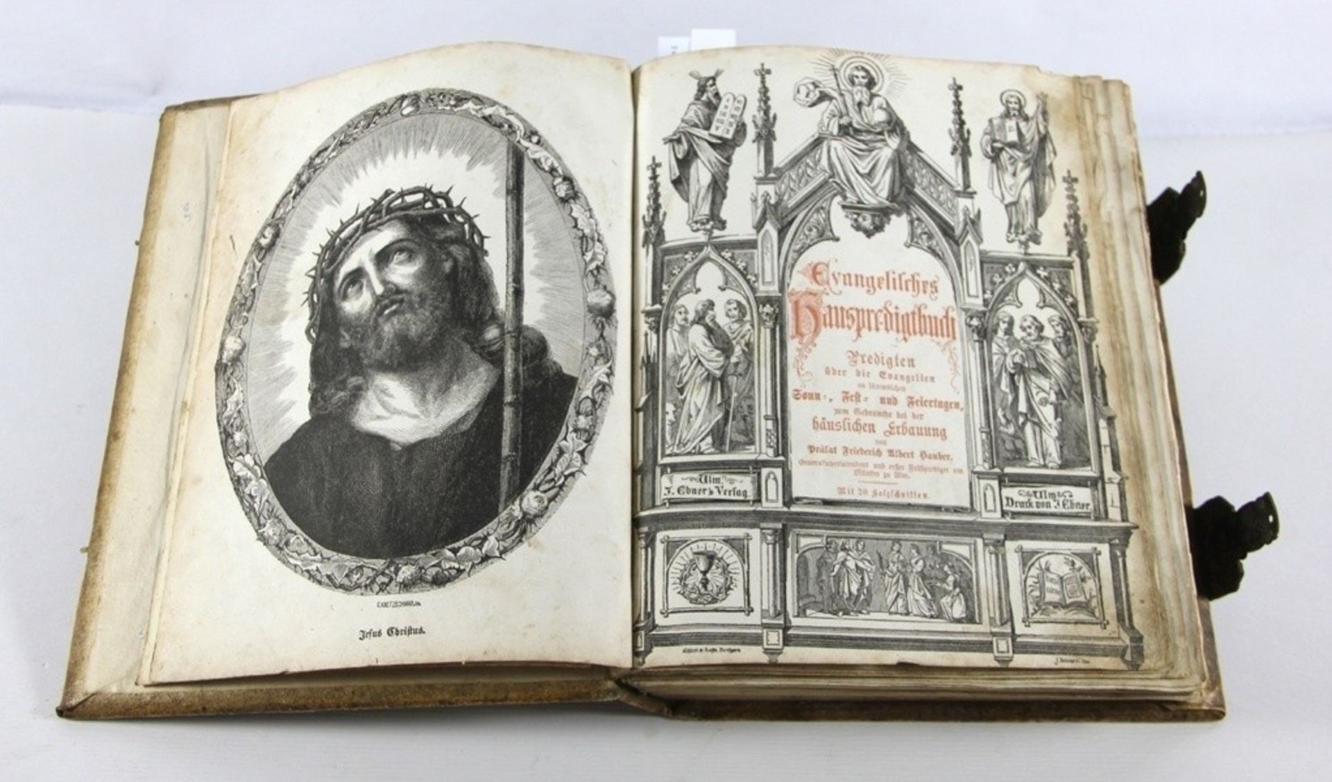 evang. Hauspredigtbuchum 1860/70, Evangelisches Hauspredigtbuch, Prälat Friederich Albert Hauber,
