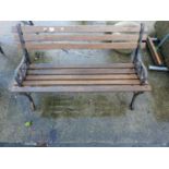 Metal End Garden Bench