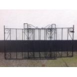 Pair of Wrought Iron Gates 8' Wide