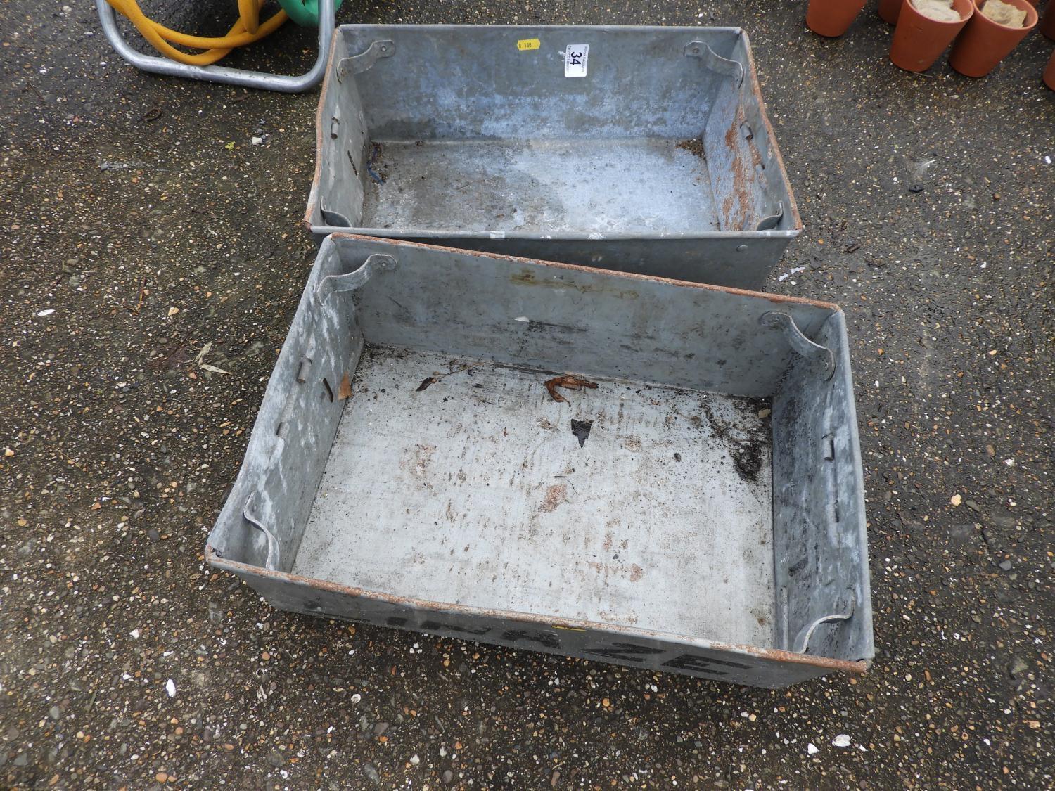 2x Galvanised Trays