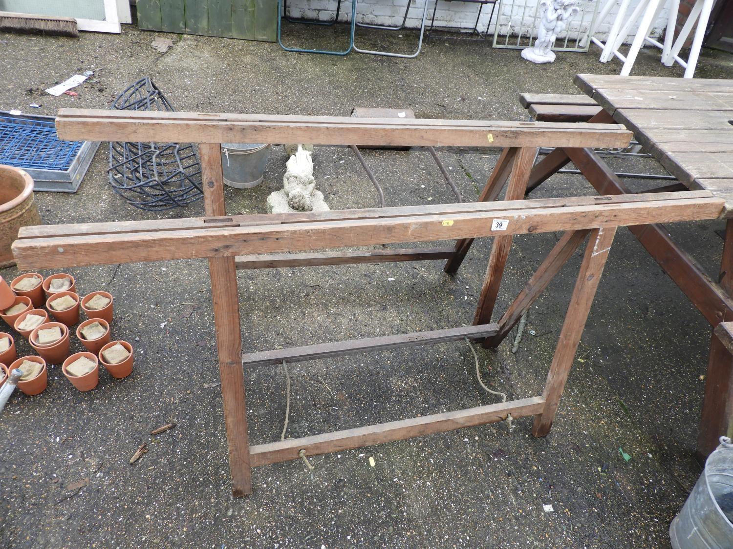 Pair of Wooden Trestles