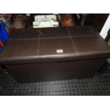 Faux Leather Ottoman