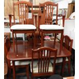 Extending Dining Table with 6x Matching Chairs