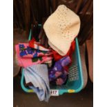 Basket of Scarves, Gloves and Hats etc