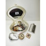 Costume Jewellery, Hip Flask etc