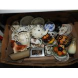 Box of Misc - Teapots, Ornaments etc