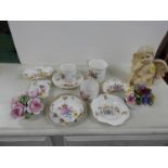 Crown Derby and Ansley - Pin Dishes, Cups etc