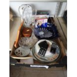 Box of Misc - Glassware and Collectors Plates etc