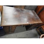 Twin Pedestal Eight Drawer Desk