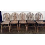 5x Wheel Back Chairs