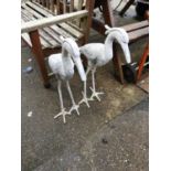 Pair of Metal Decoy Herons