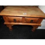 Mexican Pine Table with Drawers