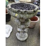 Concrete Bird Bath on Cherub Supports