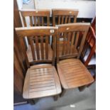 Set of 4x Slat Back Chairs