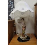 Figurine Table Lamp with Shade