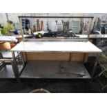Stainless Steel Commercial Table with Shelf under