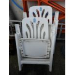 2x Folding Plastic Garden Chairs