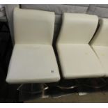 Pair of High Back Leatherette Rise and Fall Stools