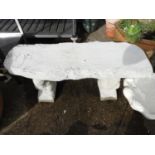 Concrete Garden Bench on Squirrel Supports