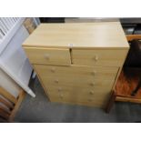 Modern Two over Four Chest of Drawers