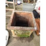 Large Decorative Square Terracotta Garden Planter